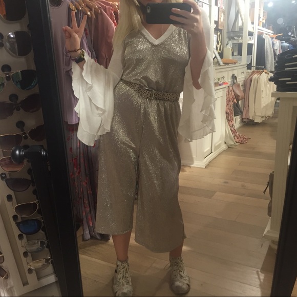 Nasty Gal Dresses & Skirts - Gold sparkly jumpsuit